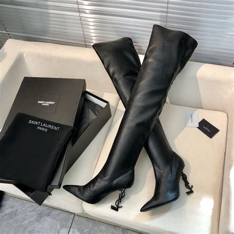 ysl girls boots|YSL thigh high boots.